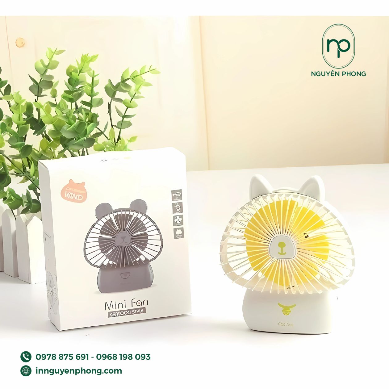 Mẫu hộp giấy đựng quạt mini